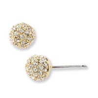 Nadri Small Paveball Stud Earrings - Gold