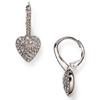 Nadri Pave Crystal Heart Leverback Earrings